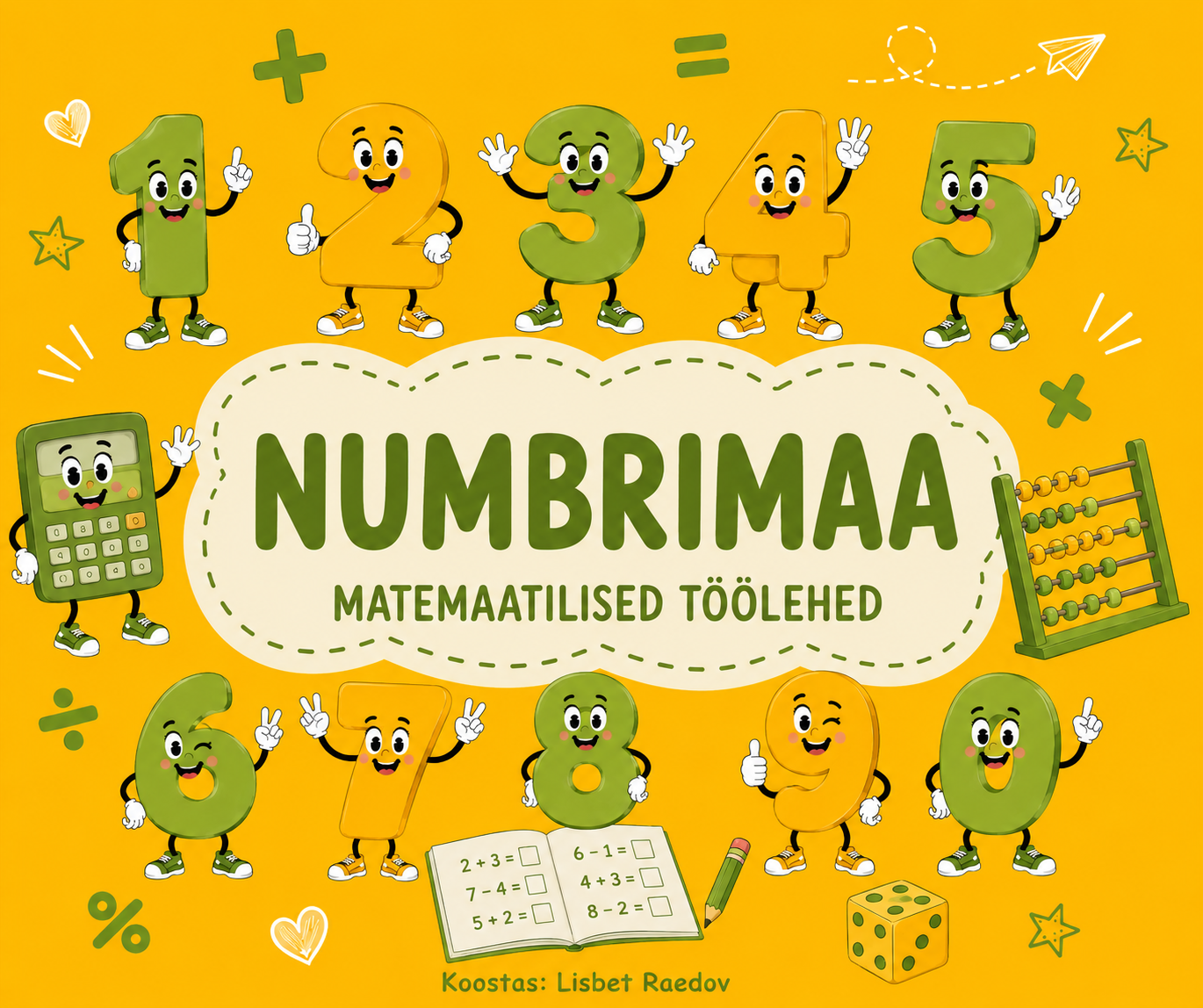 Numbrimaa matemaatika töölehed lastele – näidis