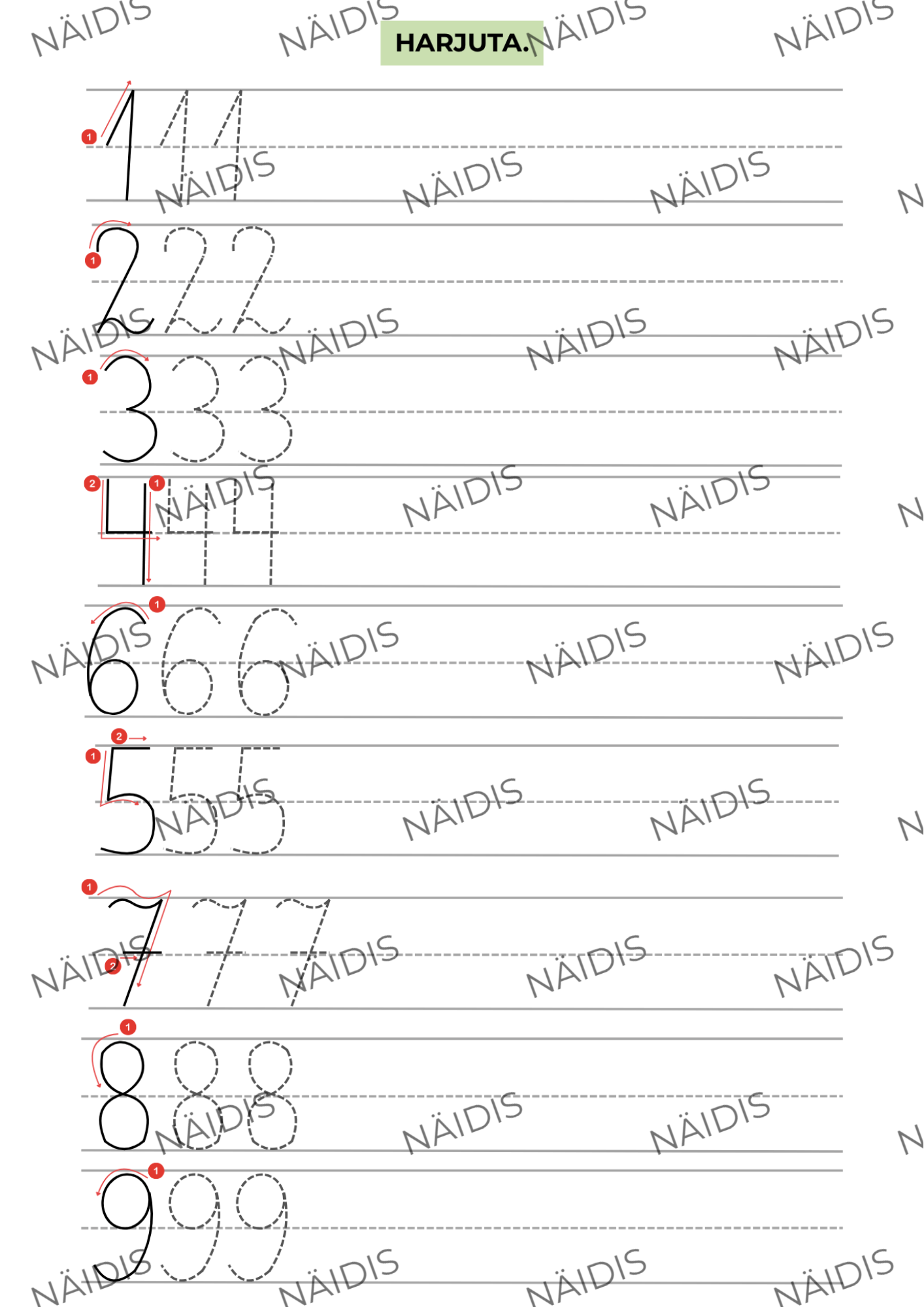 Numbrimaa – näidis 2